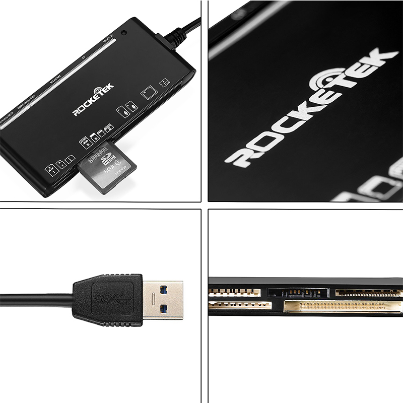 Rocketek Lecteur Carte SD with USB C Adapter Upgraded 7 in 1