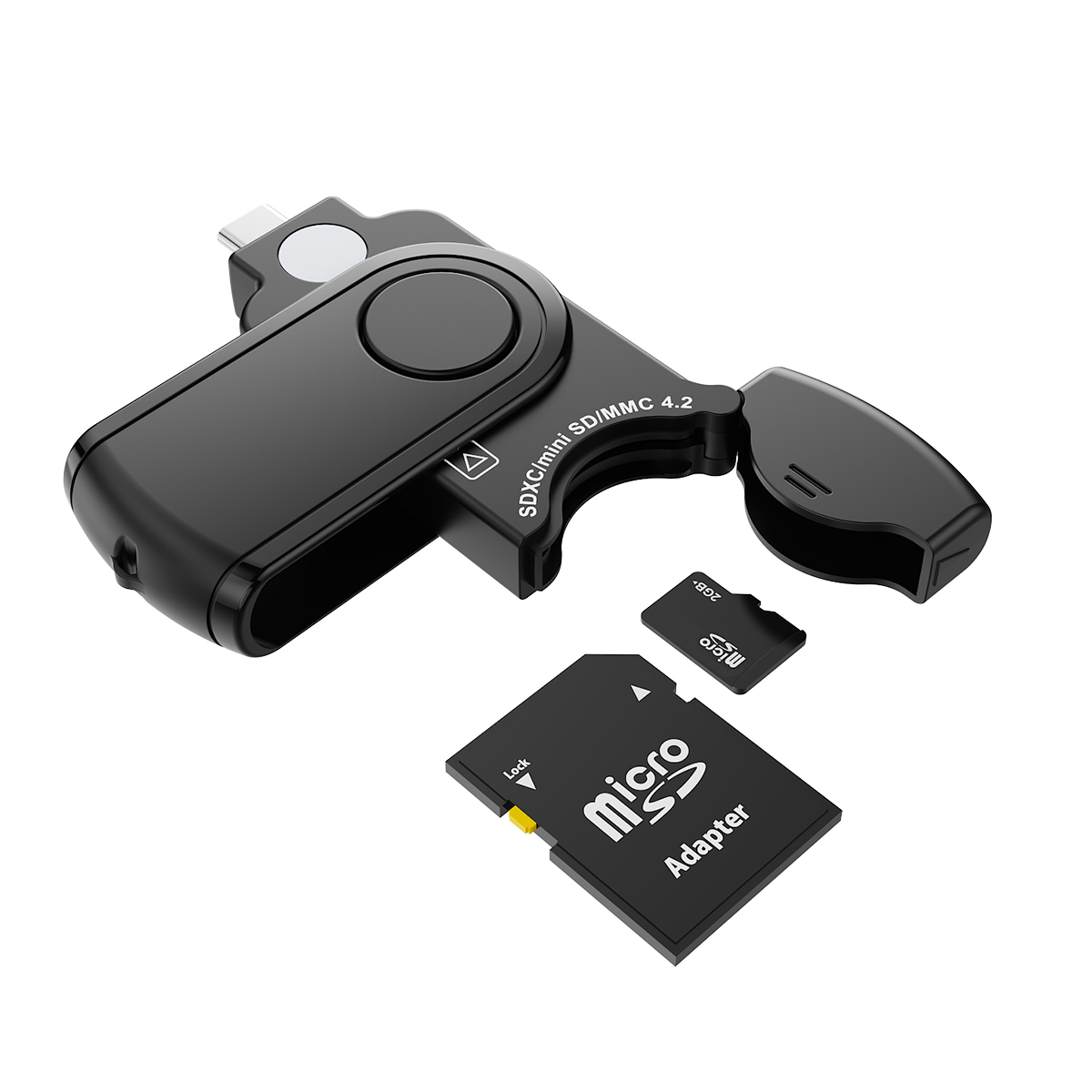Rocketek Memory Card Reader USB Type-C to SD TF Card Reader Compatible with Phone