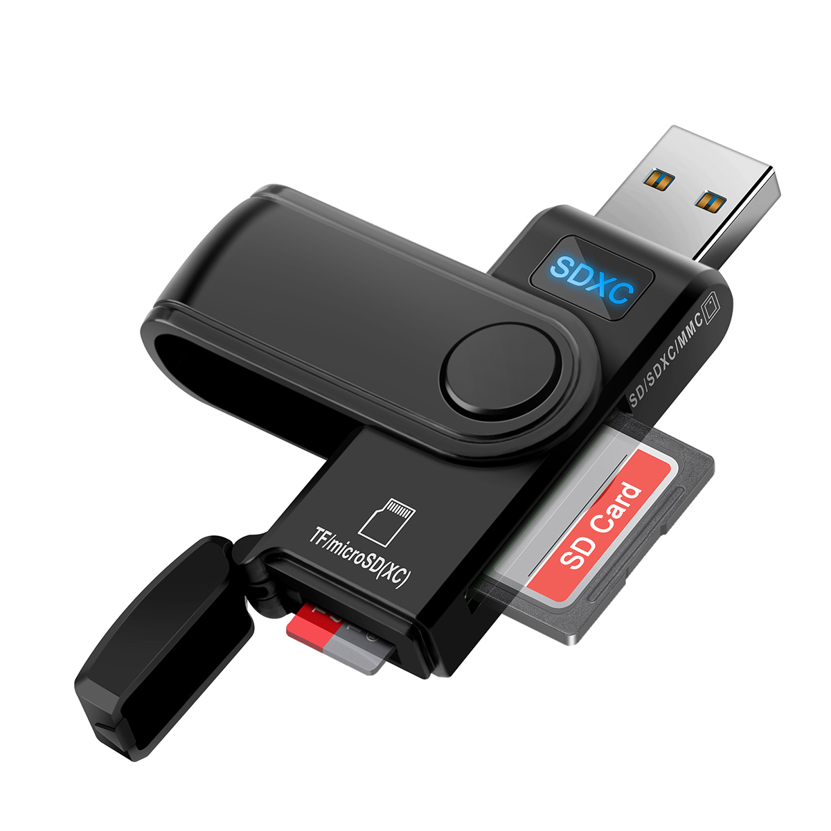 Rocketek 64GB Memory USB 3.0 SD/TF Card Reader Support OEM&ODM