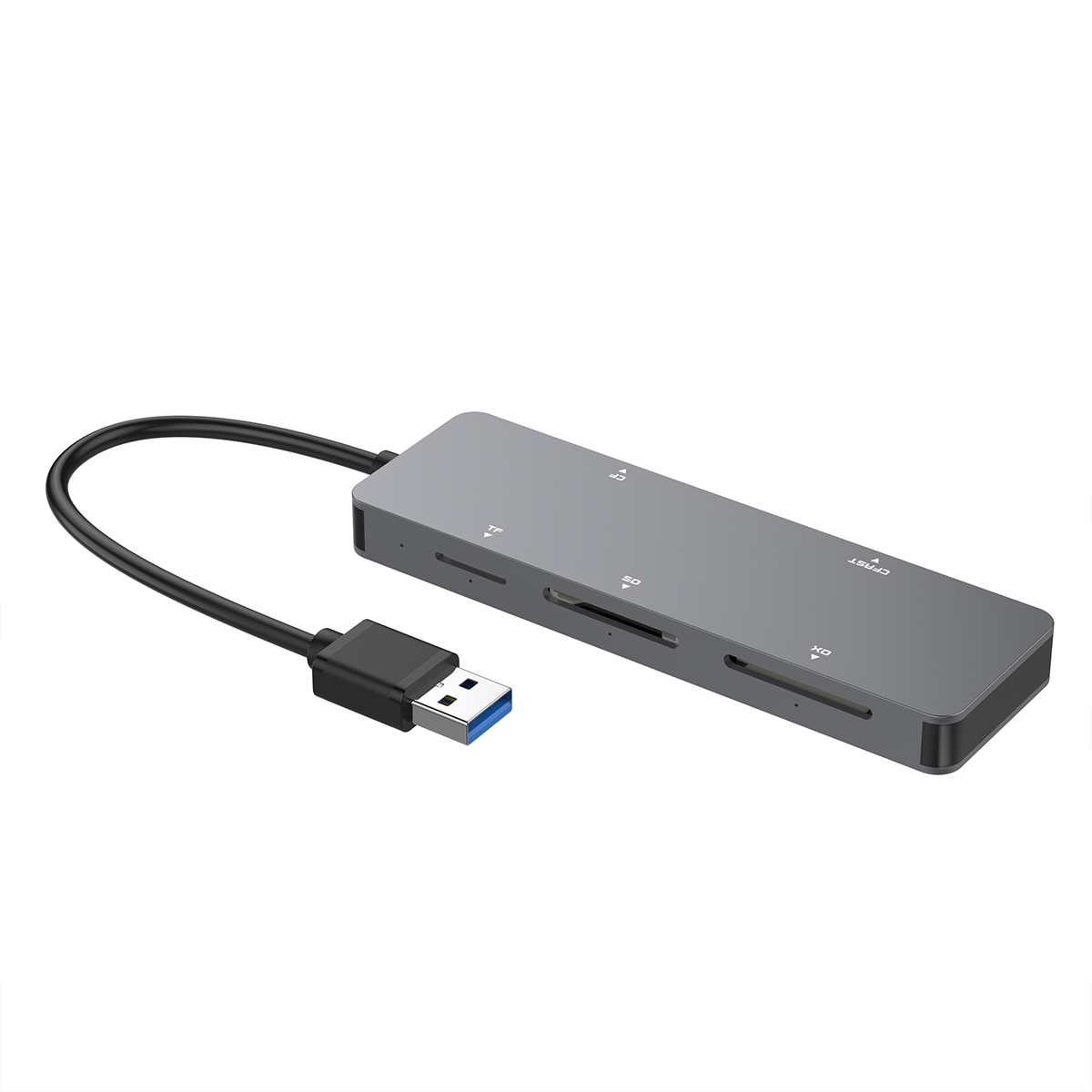 Rocketek 5 in 1 USB Card Reader Support CF2.0+MS+SD3.0+TF3.0+CFast