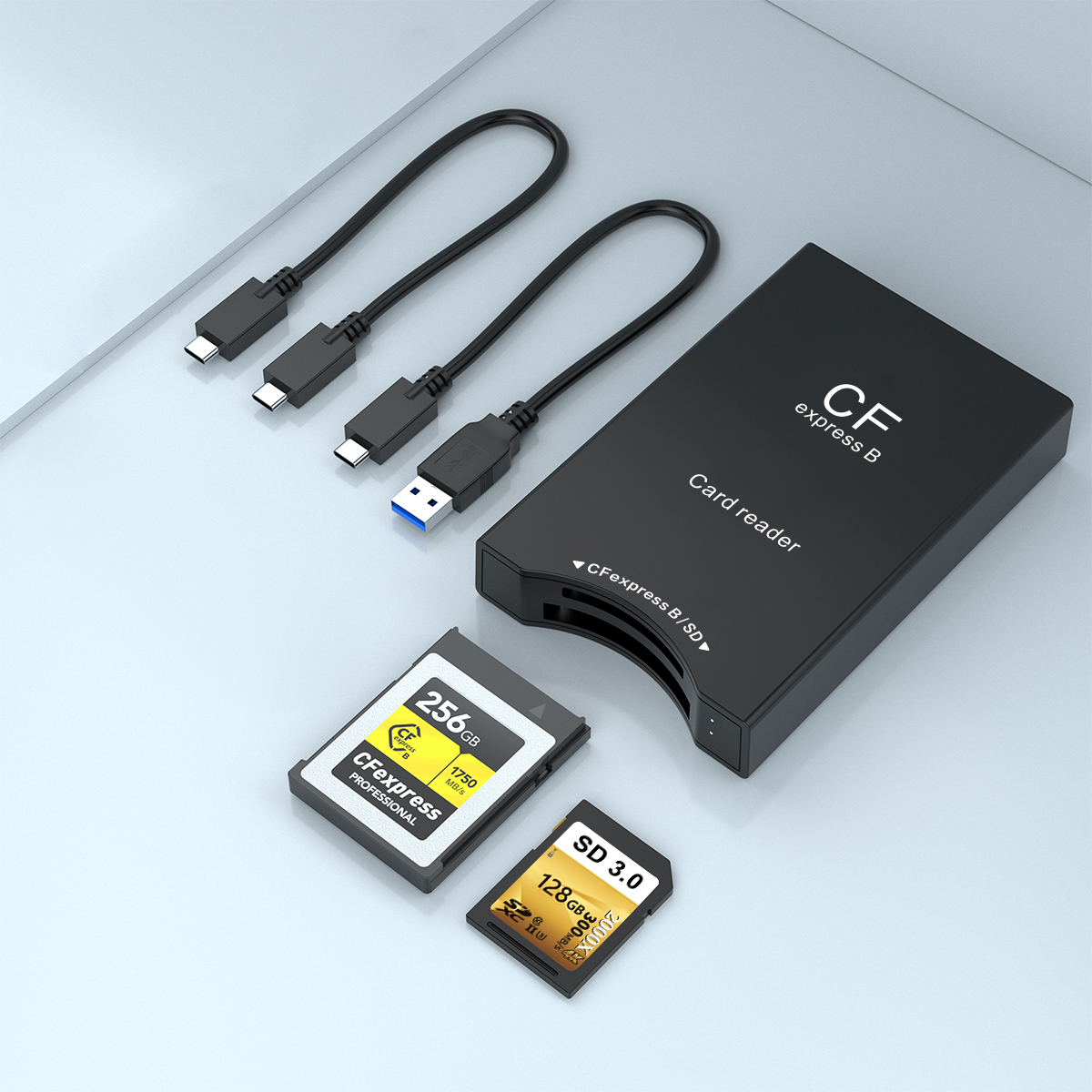 Rocketek 2 in 1 CFexpress Type B+SD 3.0 Memory Card Reader