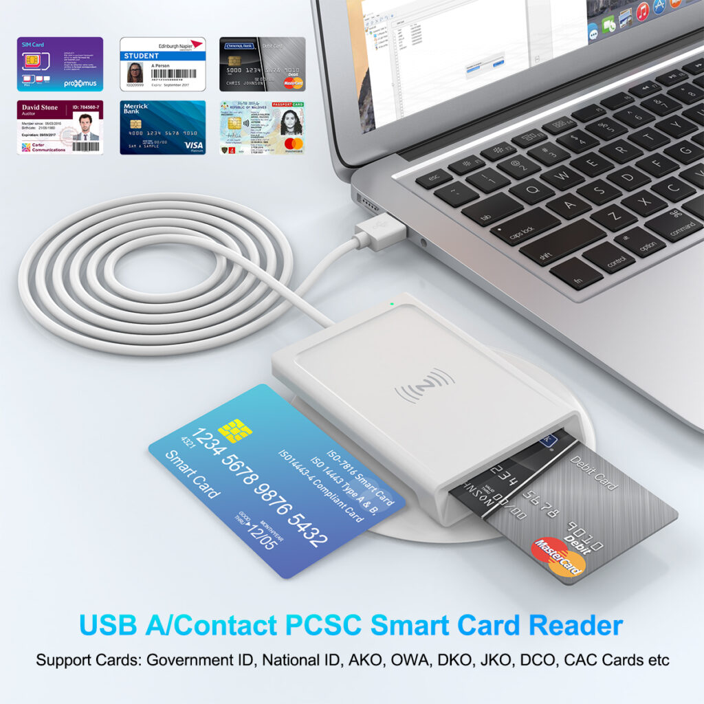 Rocketek 2 in 1 NFC Smart Card Reader ISO7816&ISO14443 Protocol ...
