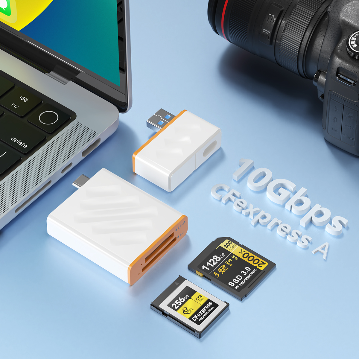 Rocketek 2 in 1 Memory Card Reader for CFexpress Type A & SD 3.0
