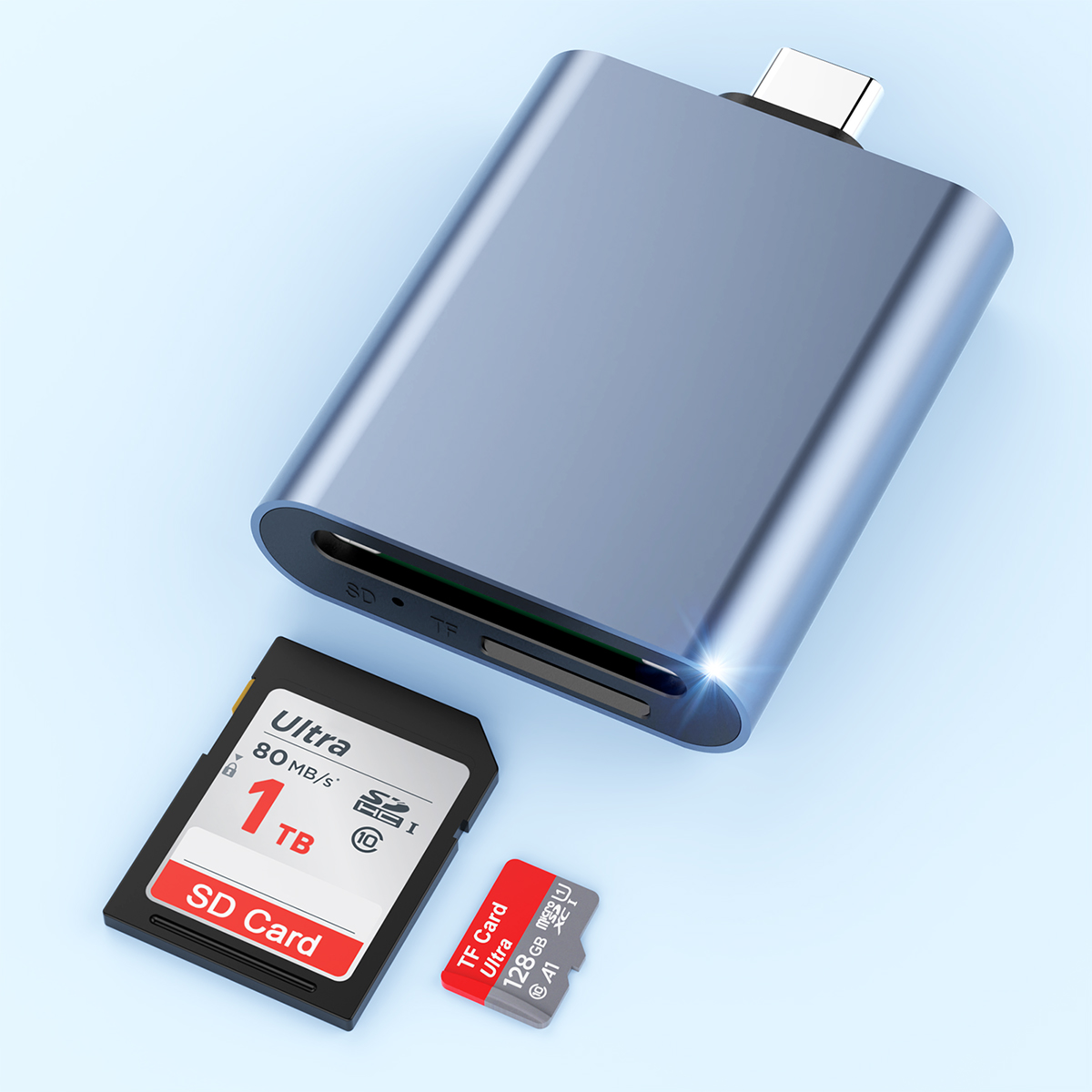Rocketek 5Gbps Card Reader High Speed for Read SD/TF Cards