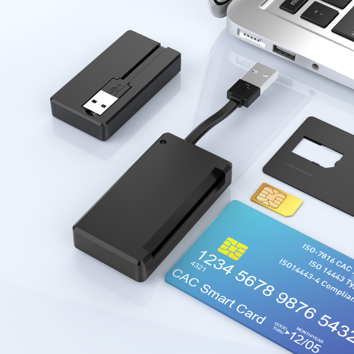 Rocketek Smart Card Reader USB ISO7816 Common Access CAC