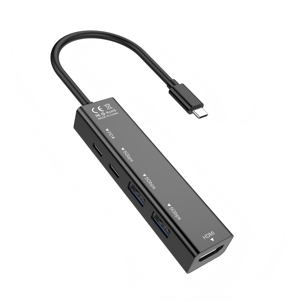 Rocketek USB C Hub with 2 Type C 2USB-A and HDMI 4K60Hz
