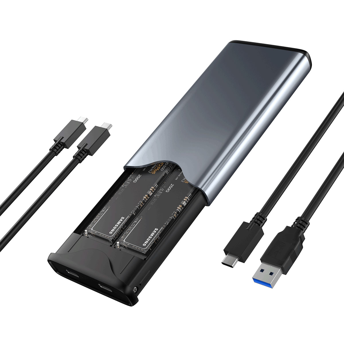 Rocketek Dual Bays 10Gbps M.2 NVMe SSD Enclosure