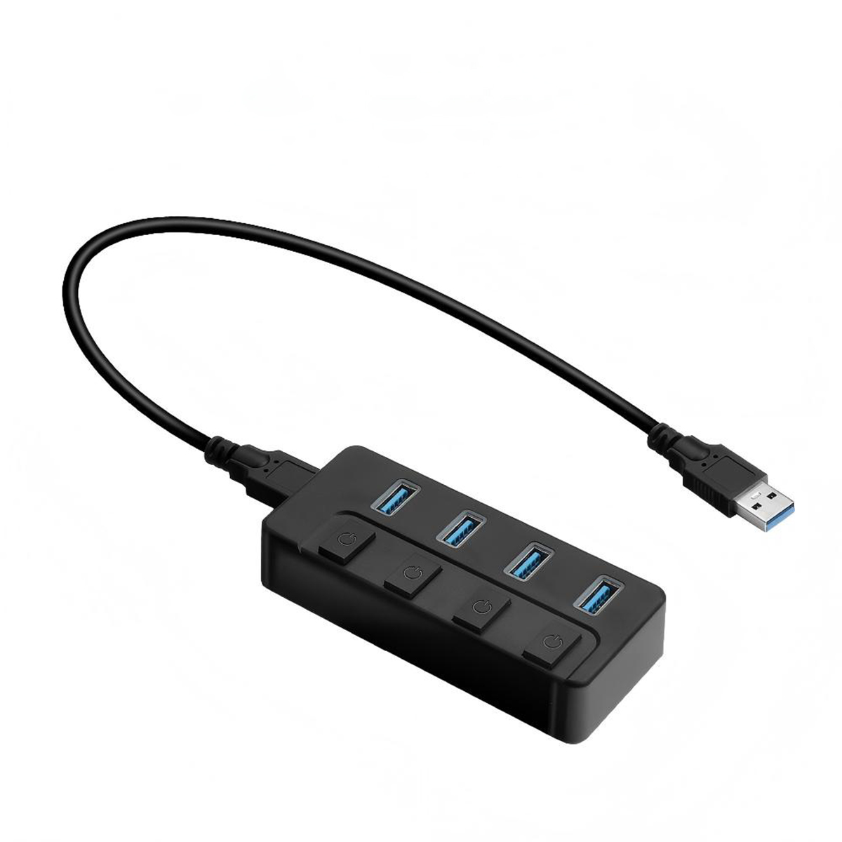 Rocketek USB 3.0 4-Port Expansion Hub with Power Switches