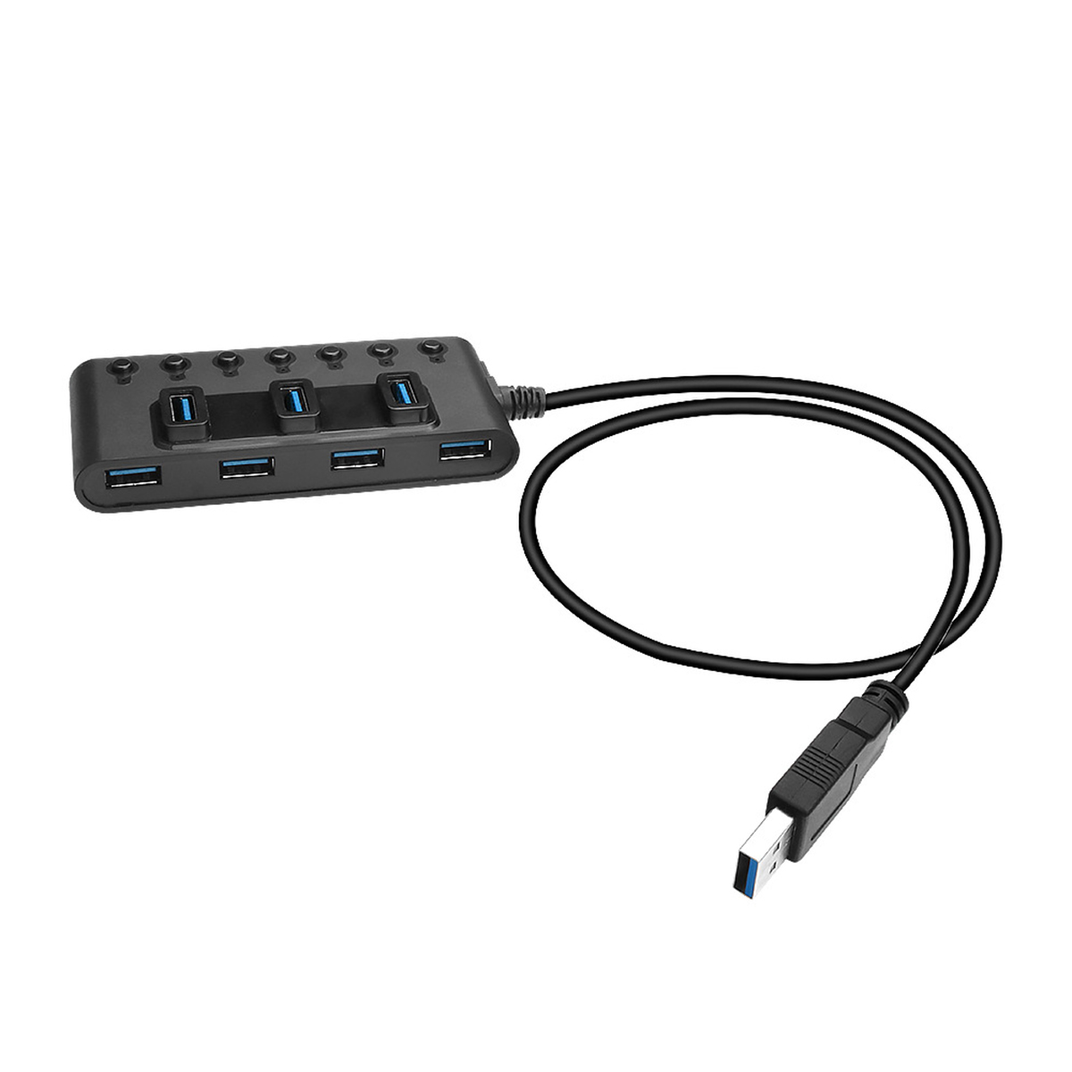 Rocketek USB Hub 3.0 7-Port USB 3.0 Hub7 Data Transfer Ports