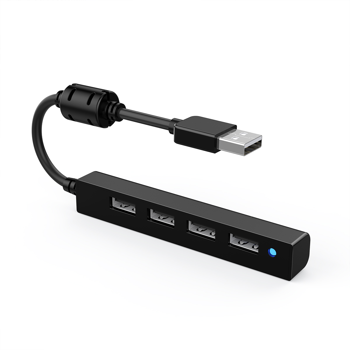 Rocketek 4 Port USB Hub With EMI 4 in 1 2.0 480Mbps USB A Hub