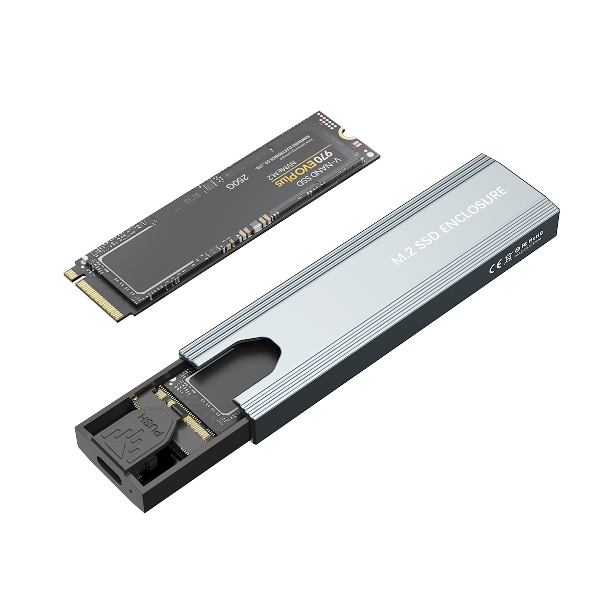 Rocketek 10Gbps M.2 SSD Enclsoure External SSD Case